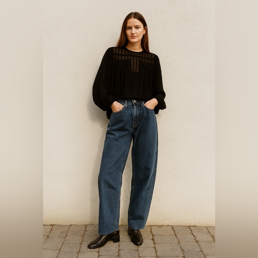 MASAI | Black Chiffon Blouse